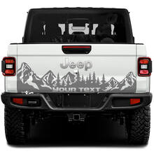 Jeep Gladiator Wrap Bosque Montañas Pegatinas Calcomanías Vinilo Gráficos Portón Trasero Cama Vinilo Pegatinas Calcomanías
 2