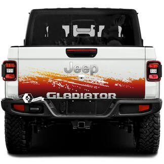 Jeep Gladiator Wrap Mud Calcomanías Gráficos de vinilo Puerta trasera Cama Calcomanías de vinilo Degradado 3 colores
