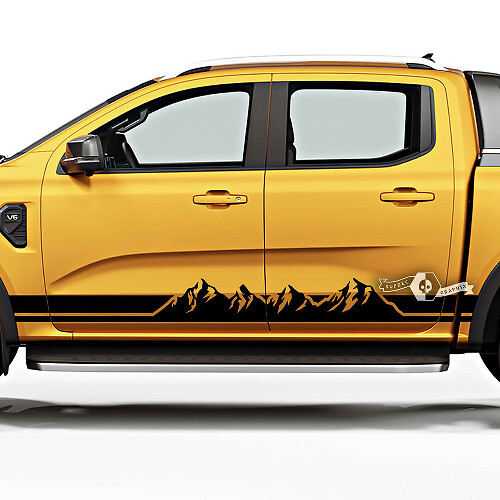 Calcomanías de vinilo con franjas laterales estilo montañés para Musclecar Ranger