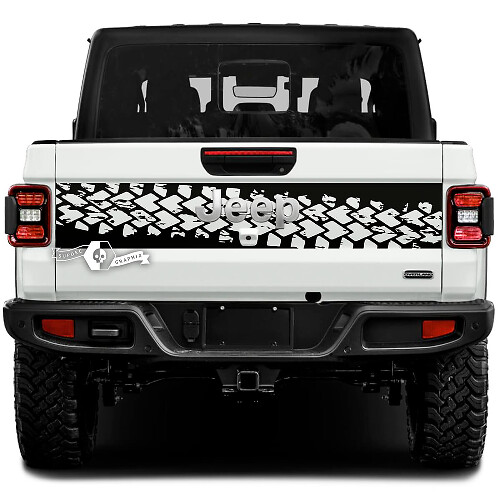 Jeep Gladiator Wrap Mud Tire Track Pegatinas Calcomanías Vinilo Gráficos Portón Trasero Cama Vinilo Pegatinas Calcomanías
