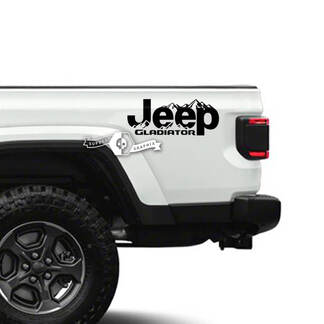 Par de calcomanías de Jeep Gladiator Side Mountains gráficos de vinilo
