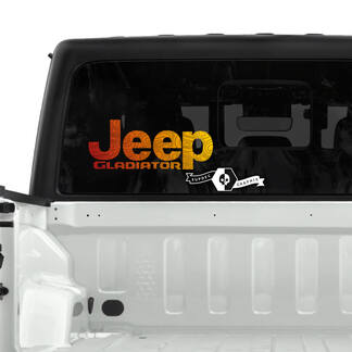 Jeep Gladiator ventana trasera bandera EE. UU. calcomanías de caballos gráficos de vinilo raya
