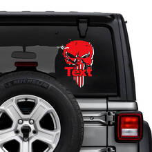 Jeep Wrangler Unlimited ventana trasera Punisher Shadow pegatinas calcomanías gráficos de vinilo 2 colores
 2