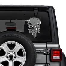 Jeep Wrangler Unlimited ventana trasera Punisher Shadow pegatinas calcomanías gráficos de vinilo 2 colores
 3