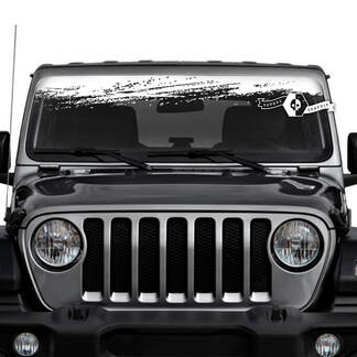 Jeep Wrangler Unlimited parabrisas barro salpicaduras calcomanías gráficos de vinilo
