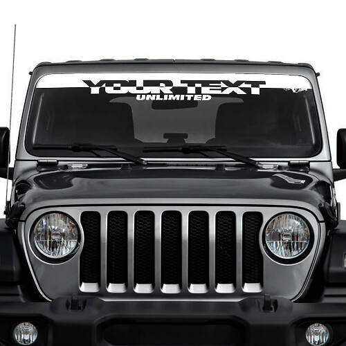 Pegatinas de vinilo personalizadas para parabrisas para Jeep Wrangler Unlimited