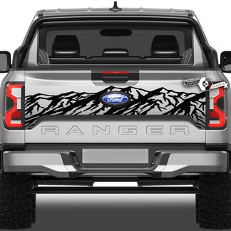 Ford Ranger Wrap Bandera de EE. UU. Destruido Mud Splash Wrap Puerta trasera Cama Side Vinilo Calcomanías
