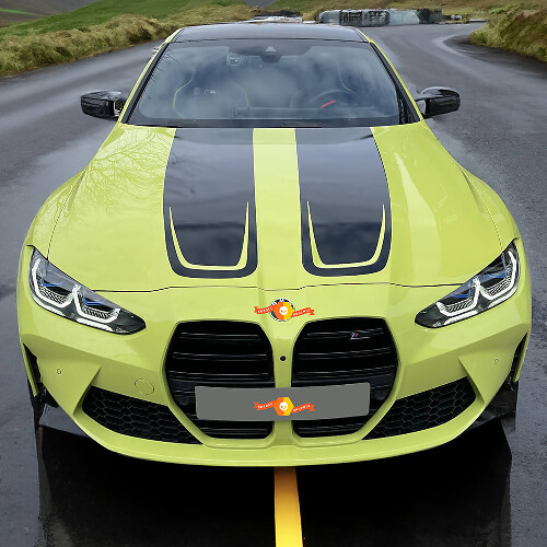 Calcomanía adhesiva de vinilo de estilo CSL para capó, franjas para BMW M4 M3 G80 G82 G83 2021+