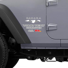 Calcomanía lateral de vinilo estilo montaña Sahara 6.1L V8 para Jeep Wrangler Unlimited 2