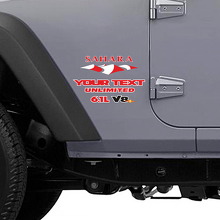 Calcomanía lateral de vinilo estilo montaña Sahara 6.1L V8 para Jeep Wrangler Unlimited 3