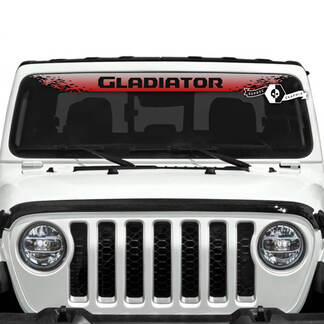 Jeep Gladiator Parabrisas Logo Calcomanías Vinilo Gráficos Degradado
