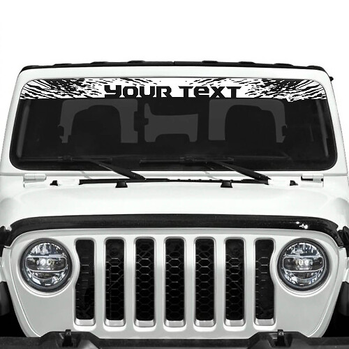 Texto Personalizado Adhesivos Vinilo para Parabrisas Cubierta Antibarro Desgastada para Jeep Gladiator
