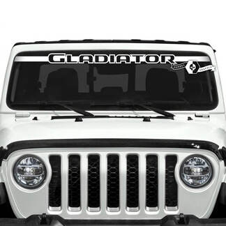 Jeep Gladiator Parabrisas Logo Trim Outline Calcomanías Gráficos de vinilo
