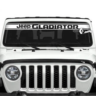 Jeep Gladiator Parabrisas Logo Trim Line Calcomanías Gráficos de vinilo
