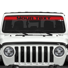 Pegatinas de vinilo para el parabrisas con texto personalizado para Jeep Gladiator 3