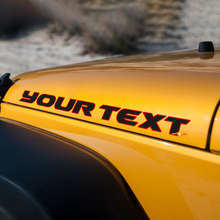 Vinilo adhesivo con contorno de letras para capó de Jeep Wrangler_2