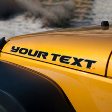 Vinilo adhesivo con contorno de letras para capó de Jeep Wrangler_3