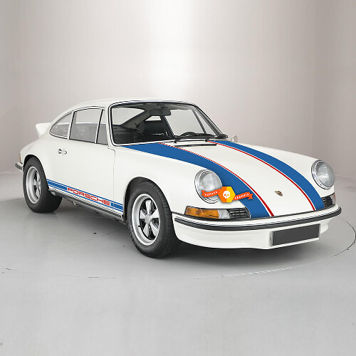 Juego de adhesivos de vinilo con franjas clásicas para capó y laterales para Porsche 911