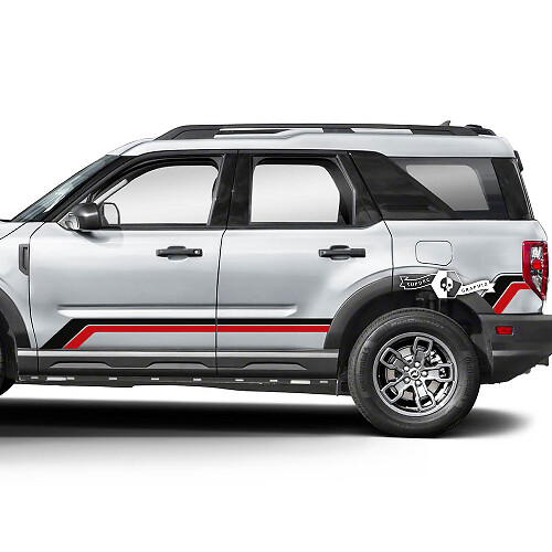 2x Ford Bronco Doors Up Side Fender Calcomanías de doble línea Pegatinas 2 colores
