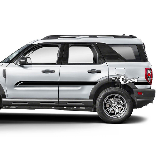 2x Ford Bronco Puertas Side Fender Trim Line Calcomanías Pegatinas
