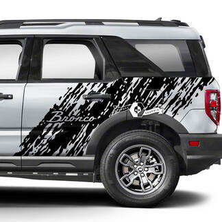 2x Ford Bronco Puertas Fender Wrap Mud Splash Side Logo Calcomanías Pegatinas
