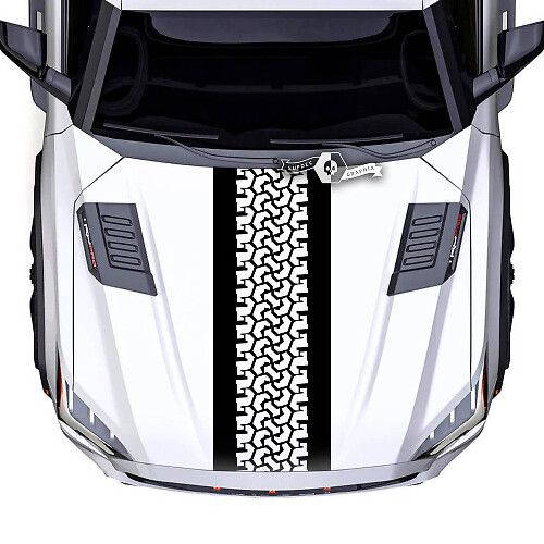 Toyota Sequoia Hood Tire Track Off Road Mud Vinilo Pegatinas Calcomanía compatible con Toyota Sequoia
