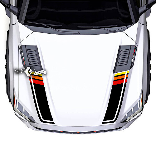 Toyota Sequoia Hood Retro Vintage Classic Colors Trim Vinilo Pegatinas Calcomanía se adapta a Toyota Sequoia Derramado
