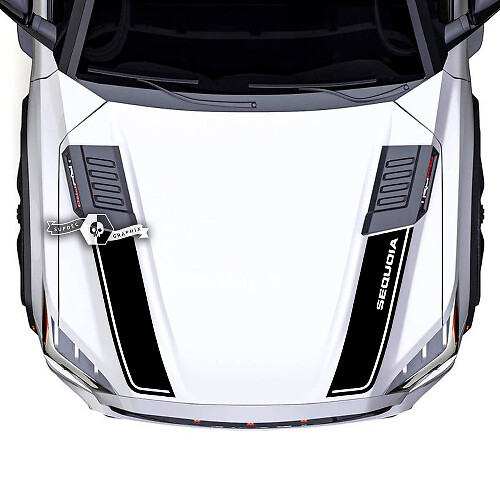 Toyota Sequoia Hood Trim Vinilo Pegatinas Calcomanía se adapta a Toyota Sequoia Derramado
