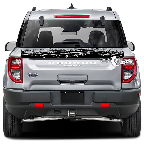 Ford Bronco puerta trasera cama Dazzle pintura salpicaduras barro envoltura calcomanías pegatinas
