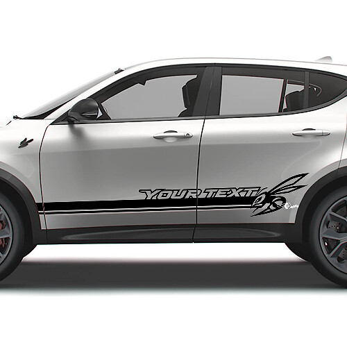Calcomanías de vinilo con rayas laterales de puertas y logotipo personalizado Hornet para Dodge Hornet