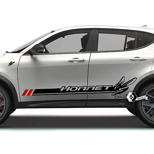 Kit de Vinilo con Logo de Franja Lateral Estilo Hornet para Puerta de Dodge Hornet