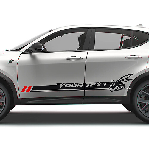 Kit de Vinilo con Logo de Franja Lateral Estilo Hornet para Puerta de Dodge Hornet
