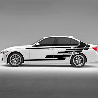 Par BMW Hood Doors Side Stripes Rally Motorsport Geometry Graphics Vinilo Calcomanía Pegatina F30 G20
