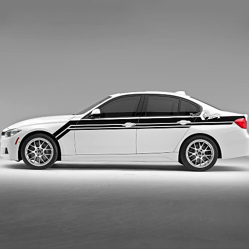 Par BMW Hood Puertas Rayas laterales Rally Motorsport Guardabarros trasero Vinilo Calcomanía pegatina F30 G20
