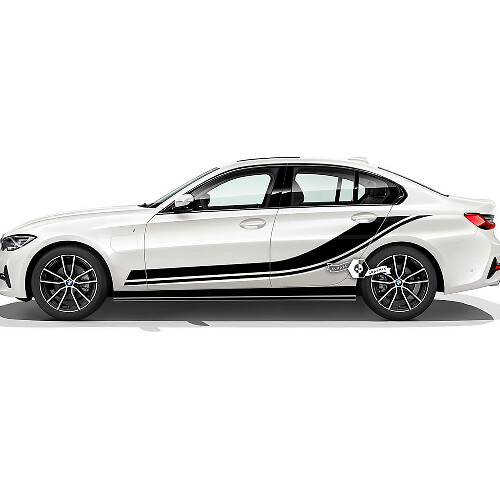 Par BMW Hood Doors Side Stripes Rally Motorsport Rocker Panel Rear Fender Trim Vinilo Calcomanía Pegatina F30 G20
