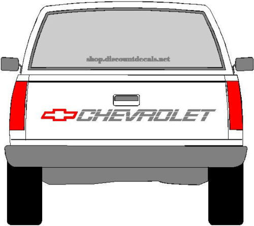 Vinilo Adhesivo con Logotipo Chevrolet para Portón Trasero de Camión Chevrolet
