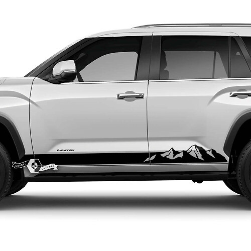 Vinilo Adhesivo de Rayas en el Panel Lateral Mountain Style para Toyota Sequoia