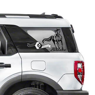 Par de calcomanías gráficas de vinilo con el logotipo de la ventana lateral de Ford Bronco
