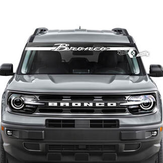 Calcomanías gráficas de rayas con logotipo de parabrisas de ventana trasera de Ford Bronco
