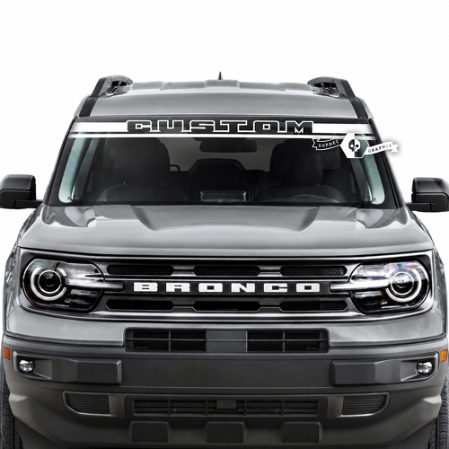 CUSTOM Twin Line Windshield Banner Parabrisas Adhesivo de vinilo para Ford