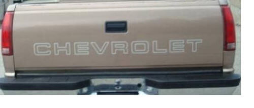 Calcomanía de vinilo con letras Outline para portón trasero de Chevrolet para camión Chevy