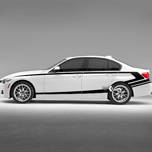 Par BMW puertas arriba rayas laterales Rally Motorsport Trim vinilo calcomanía pegatina F30 G20
