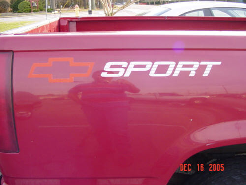 Juego de calcomanías de vinilo para la cabecera de caja de camioneta deportiva Chevrolet para coches Chevy