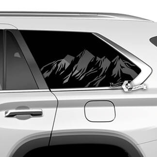 Par Toyota Sequoia ventana trasera montañas vinilo pegatinas calcomanía ajuste Toyota Sequoia
