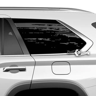 Par Toyota Sequoia ventana trasera Dazzle pintura destruido vinilo pegatinas calcomanía ajuste Toyota Sequoia
