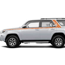 Calcomanía adhesiva de vinilo para ventana lateral de estilo topográfico con líneas de rayas corporales compatible con Toyota 4Runner 13-24 TRD Quinta generación 5
 2