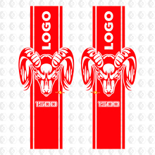Calcomanía gráfica de logotipo de franja Dodge Ram 1500 para cama lateral trasera de camioneta vinilo de cama
_2