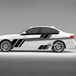 Par BMW puertas líneas rayas laterales Rally Motorsport líneas modernas vinilo calcomanía pegatina F30 G20
