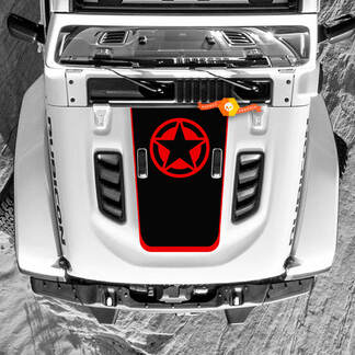 Jeep Wrangler Hood calcomanía estrella militar vinilo pegatinas camión 2 colores
