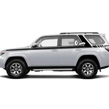 Par de pegatinas de vinilo laterales para puertas de carrocería, calcomanías con líneas de rayas, estilo embellecedor, aptas para Toyota 4Runner TRD de quinta generación
 2